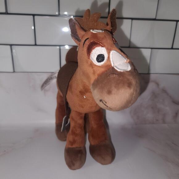 Disney Parks Bullseye Reddish Brown Race Horse Toy Story Plush Silver Stirrups - Picture 5 of 8